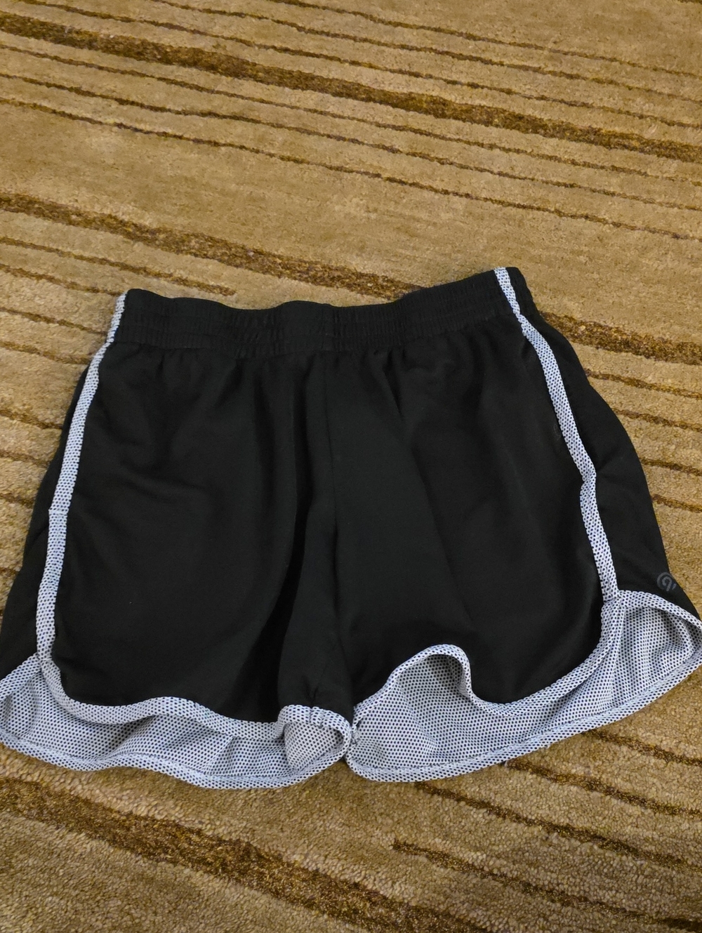 5/25 Kids Champion Black Athletic Shorts with White Mesh Trim ..